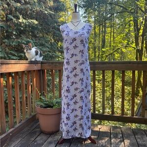 Nina Piccalino Lavender Floral Maxi Dress